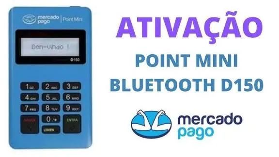 Maquininha De Cartão Point Mini D150 Azul Mercado Pago - Foto 3