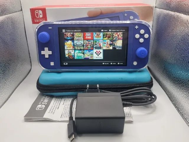 Nintendo Switch Lite Azul Desbloqueado 128gb - Consoles de Vídeo