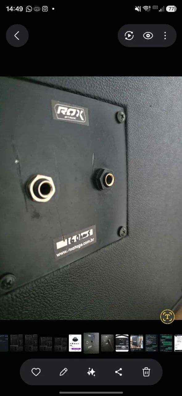 Caixa rox stage 1x12 - Instrumentos musicais - Jardim Melo, São
