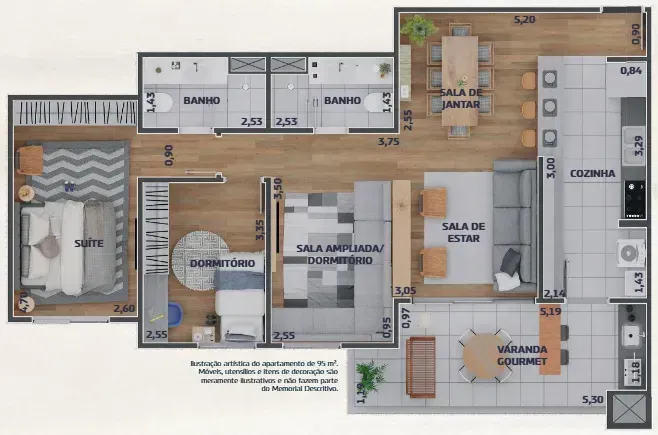 PLANTA 95m²