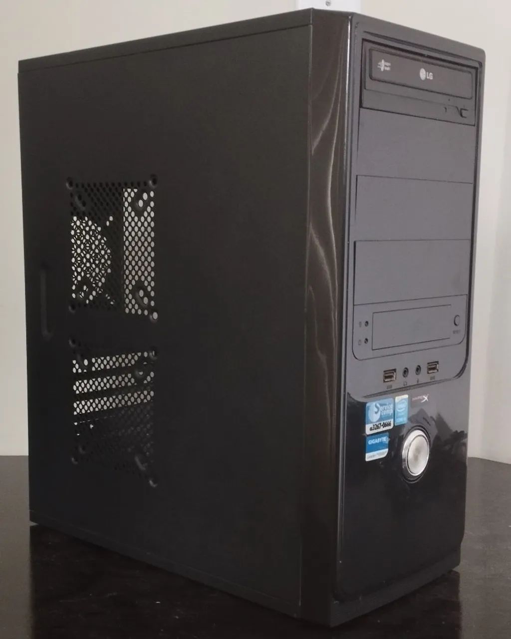 Gabinete, fonte Cooler Master 550w e leitor de DVD 
