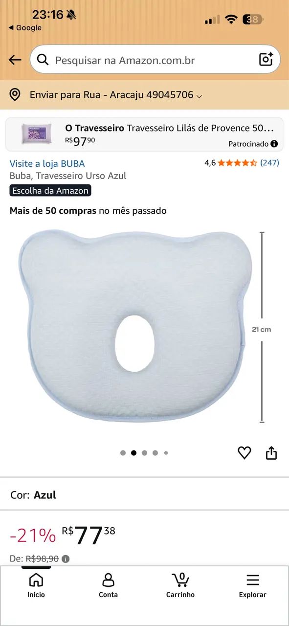 Travesseiro da bulha 