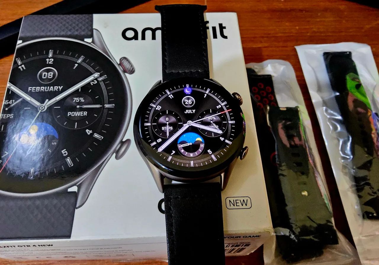 SmartWatch Amazfit GTR 4 New, ótimo estado,  com pulseiras extras - Foto 3