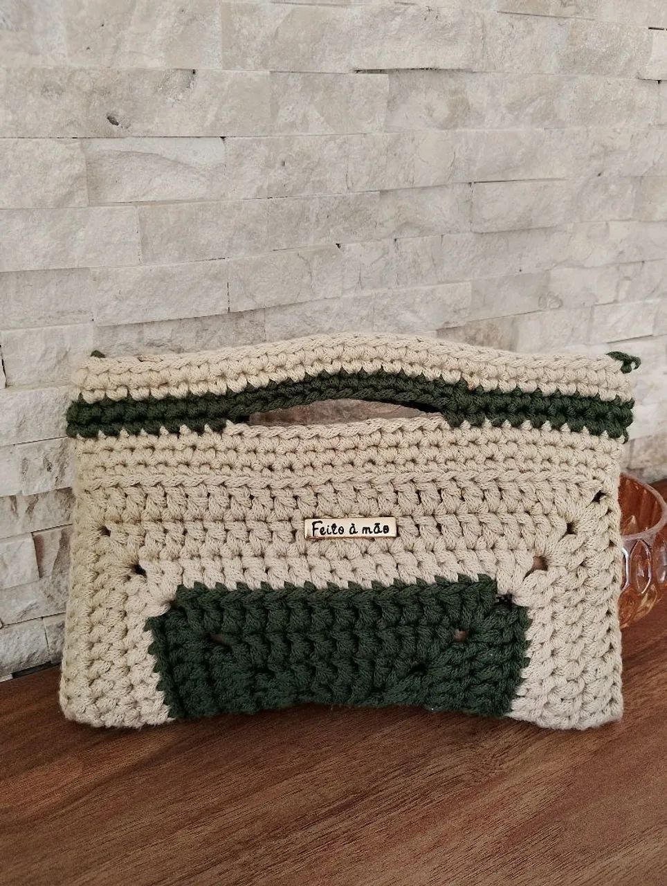 Bolsa tira colo em crochê  - Foto 3