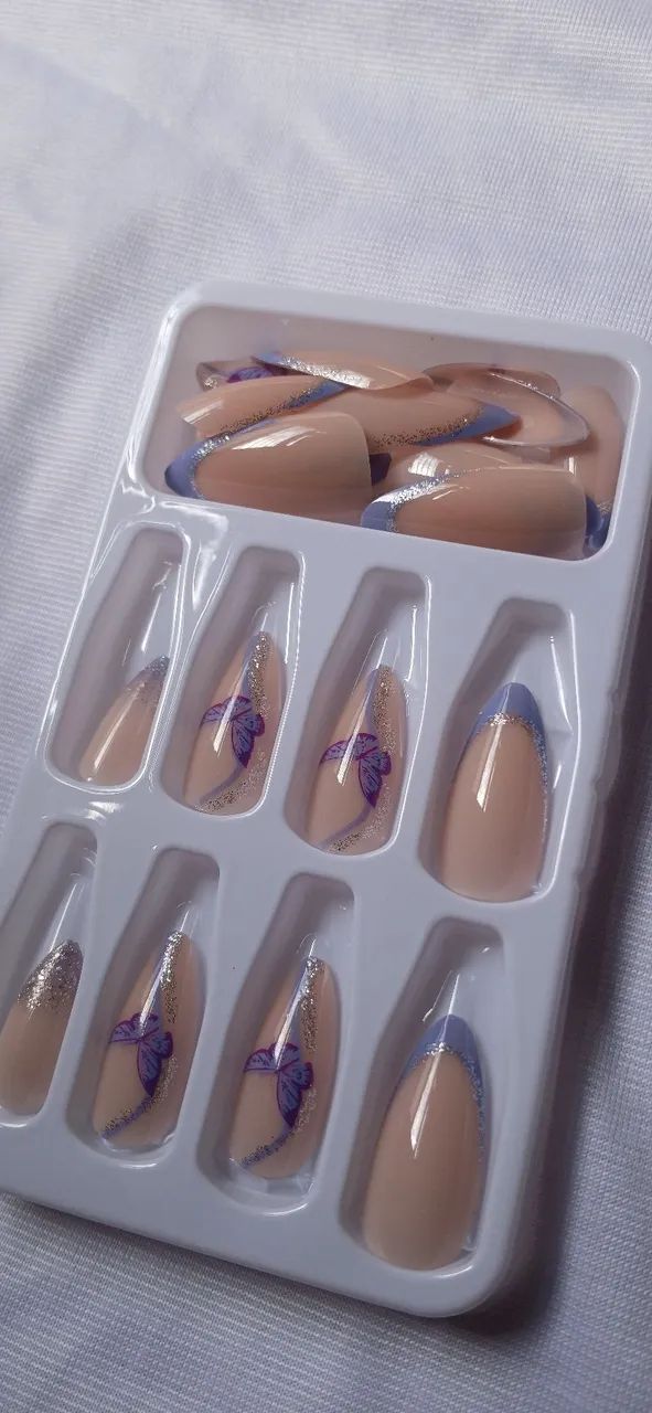 24 unhas postiças realista 