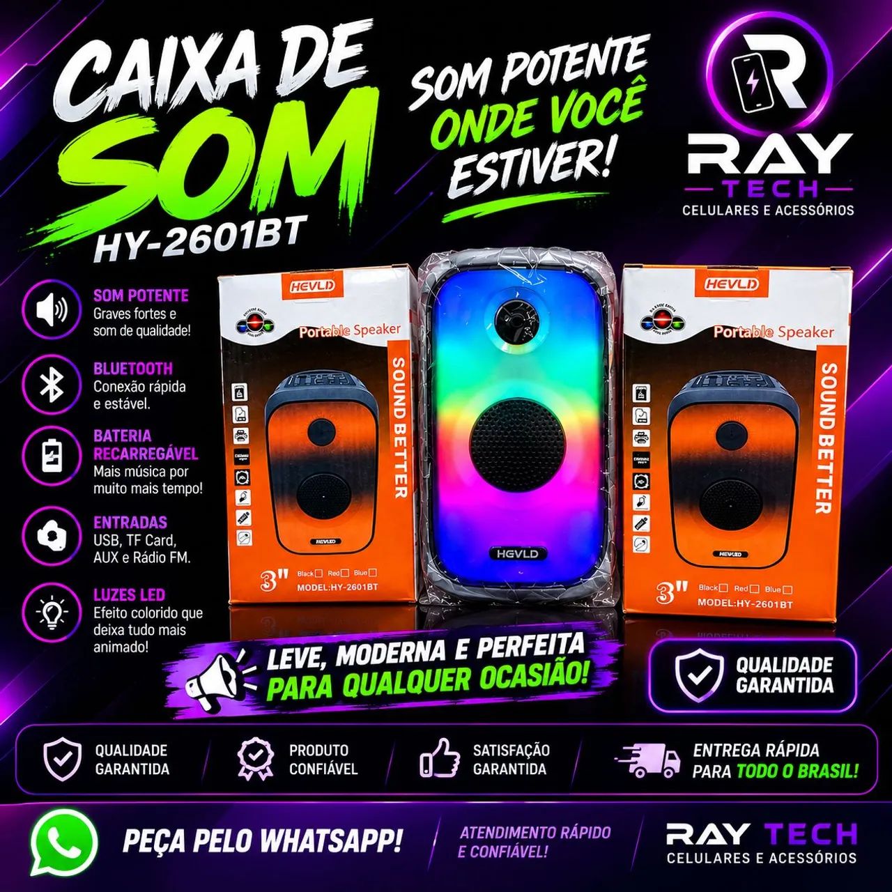 Caixa de som Bluetooth 