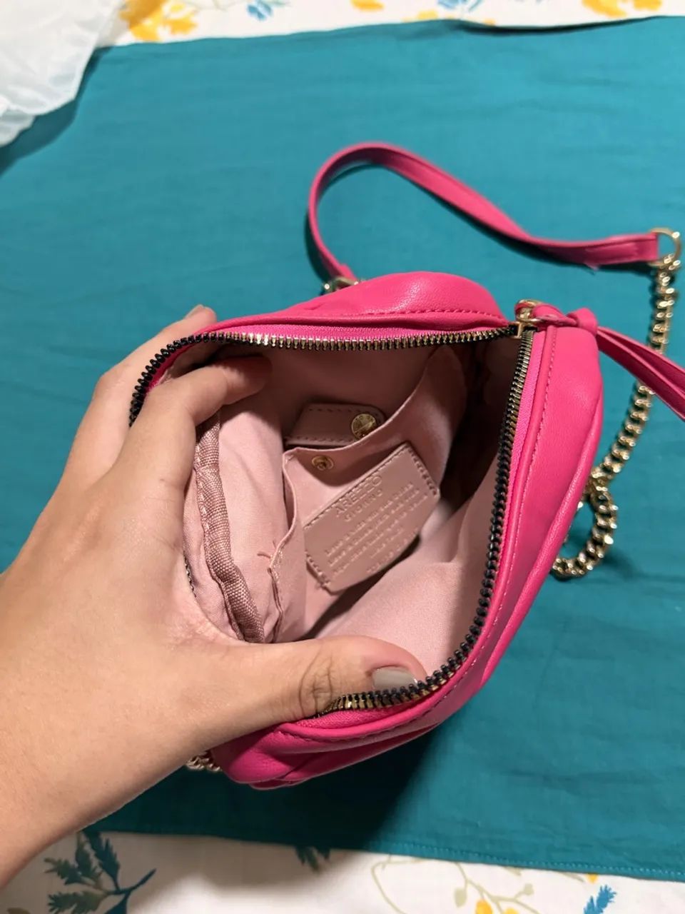 Bolsa Arezzo Tiracolo Rosa - Foto 3