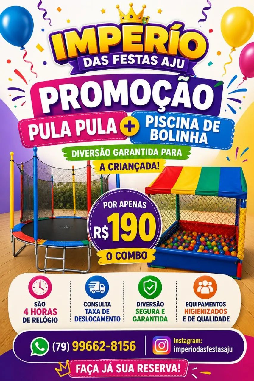 Combo promocionais pula pula piscina de bolinha 