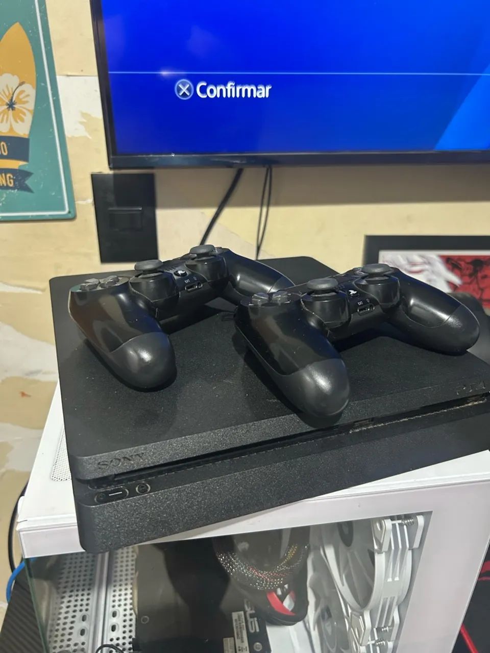 PS4 SLIM 1TB + JOGOS 