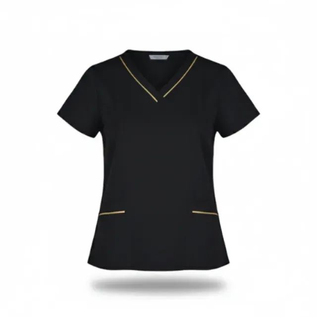 Scrub Preto com decote V - P