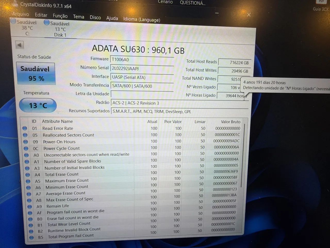 SSD Adata 960GB SU630 - usado - Foto 3