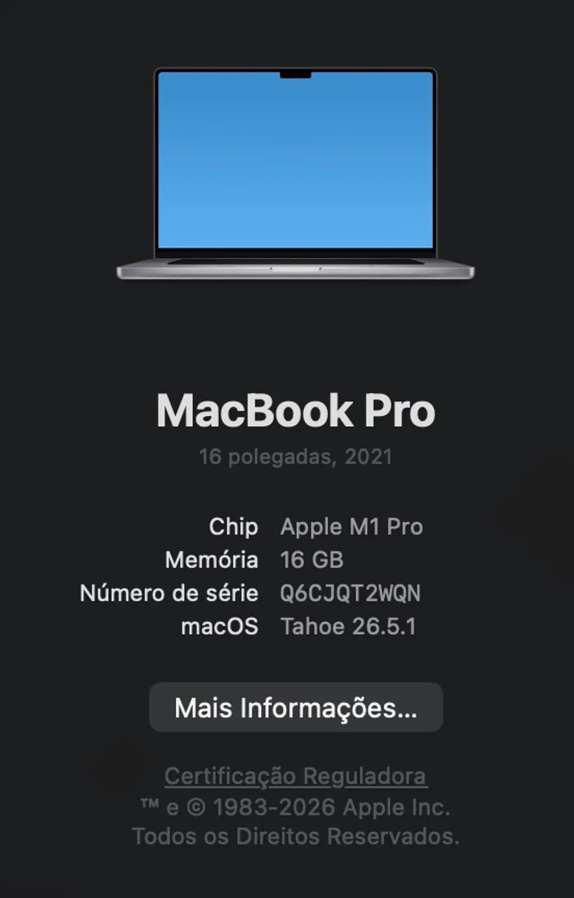 MacBook Pro 16? M1 Pro | 16GB RAM | 1TB SSD | Tela 16? | Aceito Troca - Foto 2
