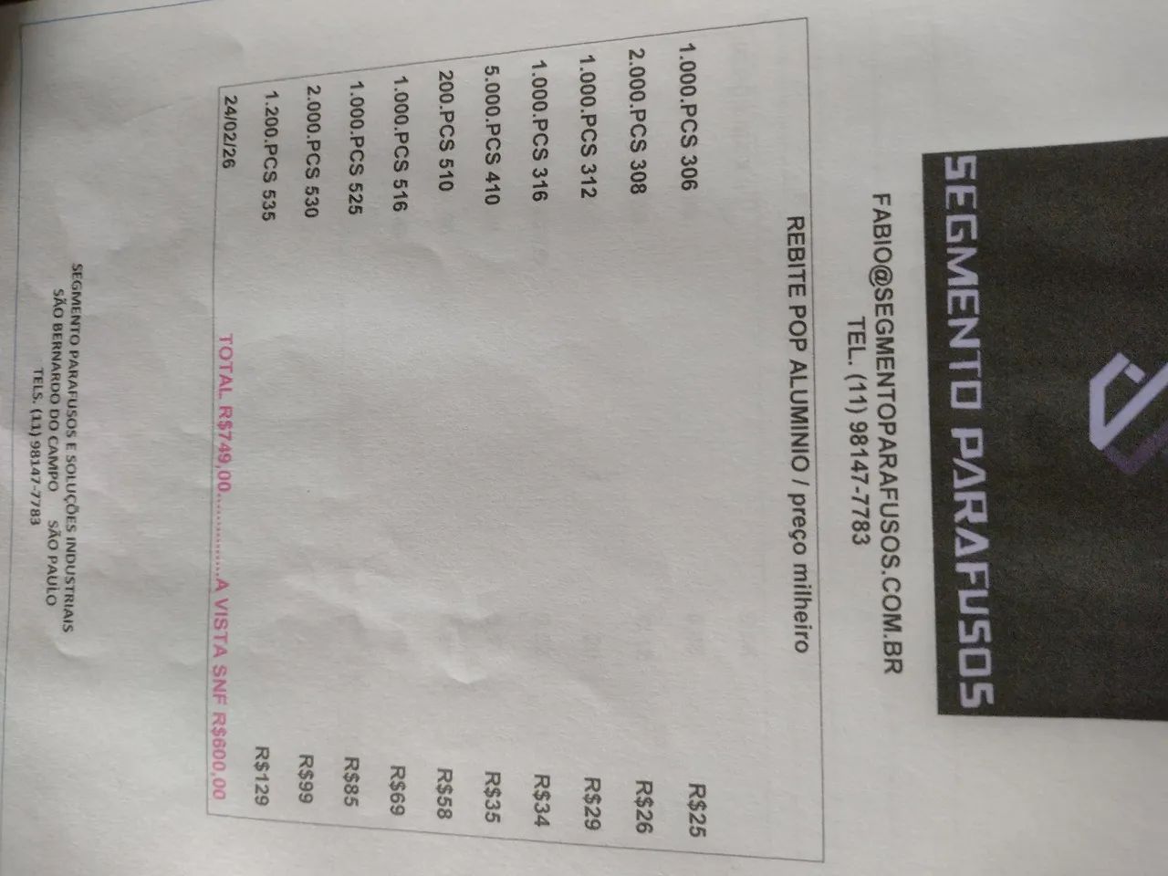 REBITES ALUMINIO POP 15.000 PCS MAIS DE 10 MEDIDAS - Foto 4