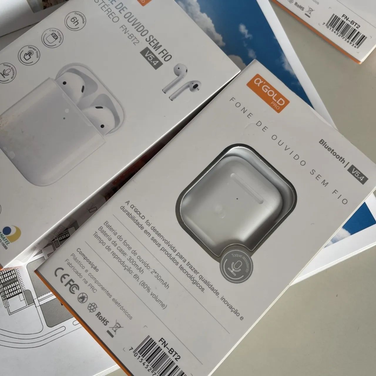 Fone Bluetooth Sem Fio Estéreo V5.4 com Estojo - Foto 4