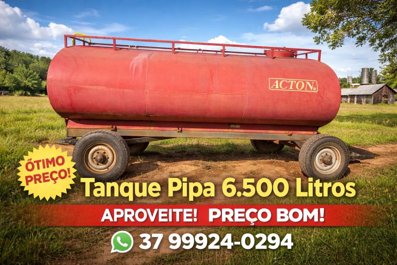 Tanque de 6.500litro com carretinha 