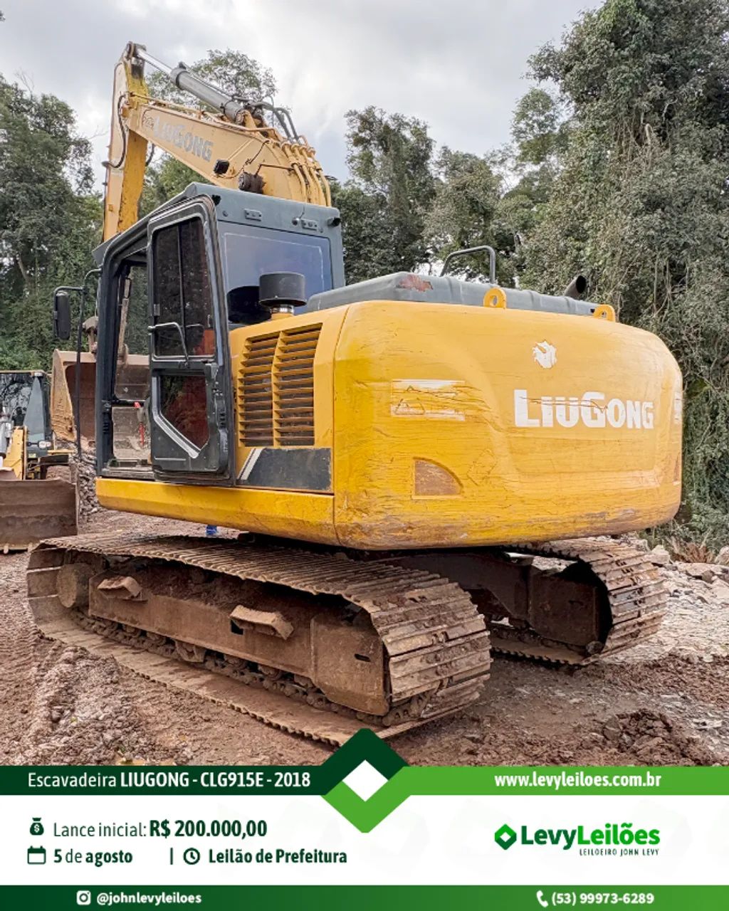 Escavadeira hidráulica LIUGONG modelo CLG915E ano 2018 - Leilão - Foto 4
