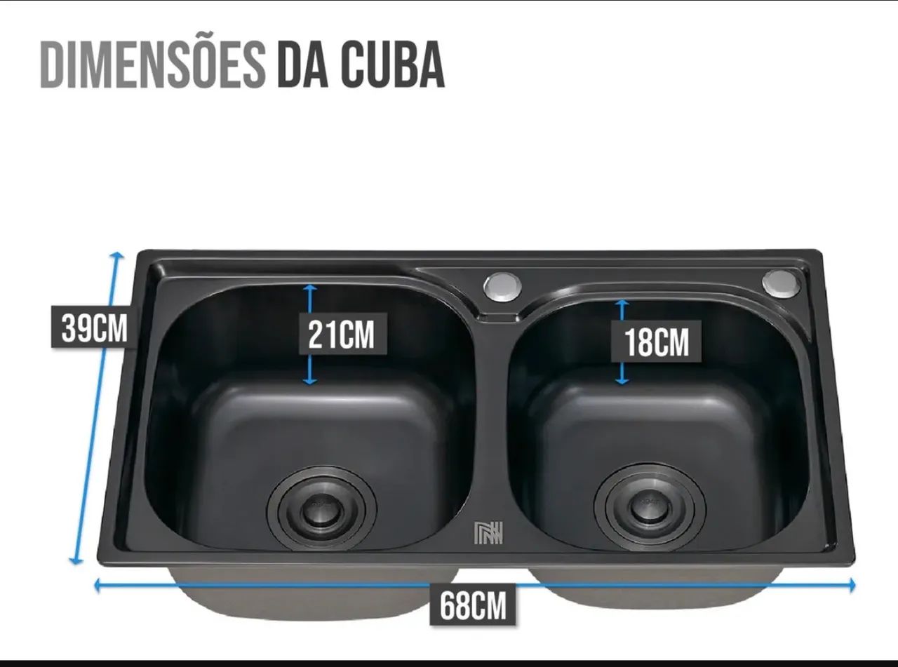 Cuba para cozinha duplo - Foto 2