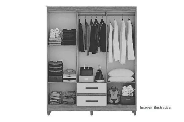 Guarda-Roupa Cainã 1,80m MDP r26 S  - Foto 2