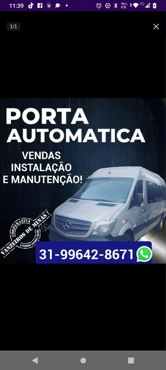 Portas automática para vans