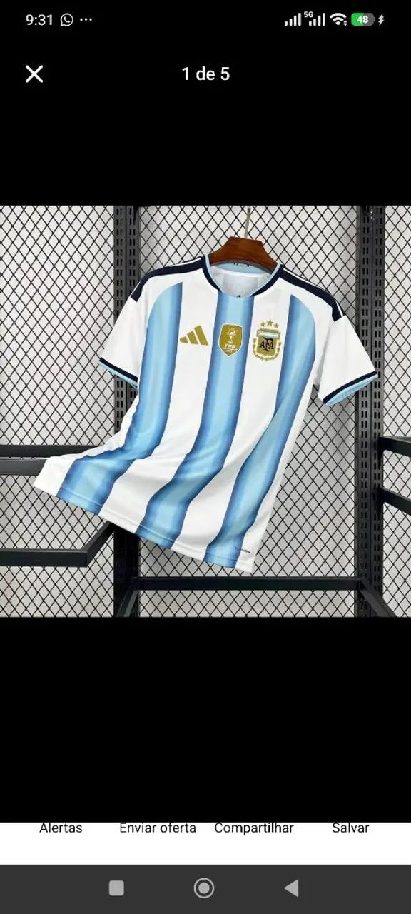 Camisa Argentina e Brasil 2XL (G) 