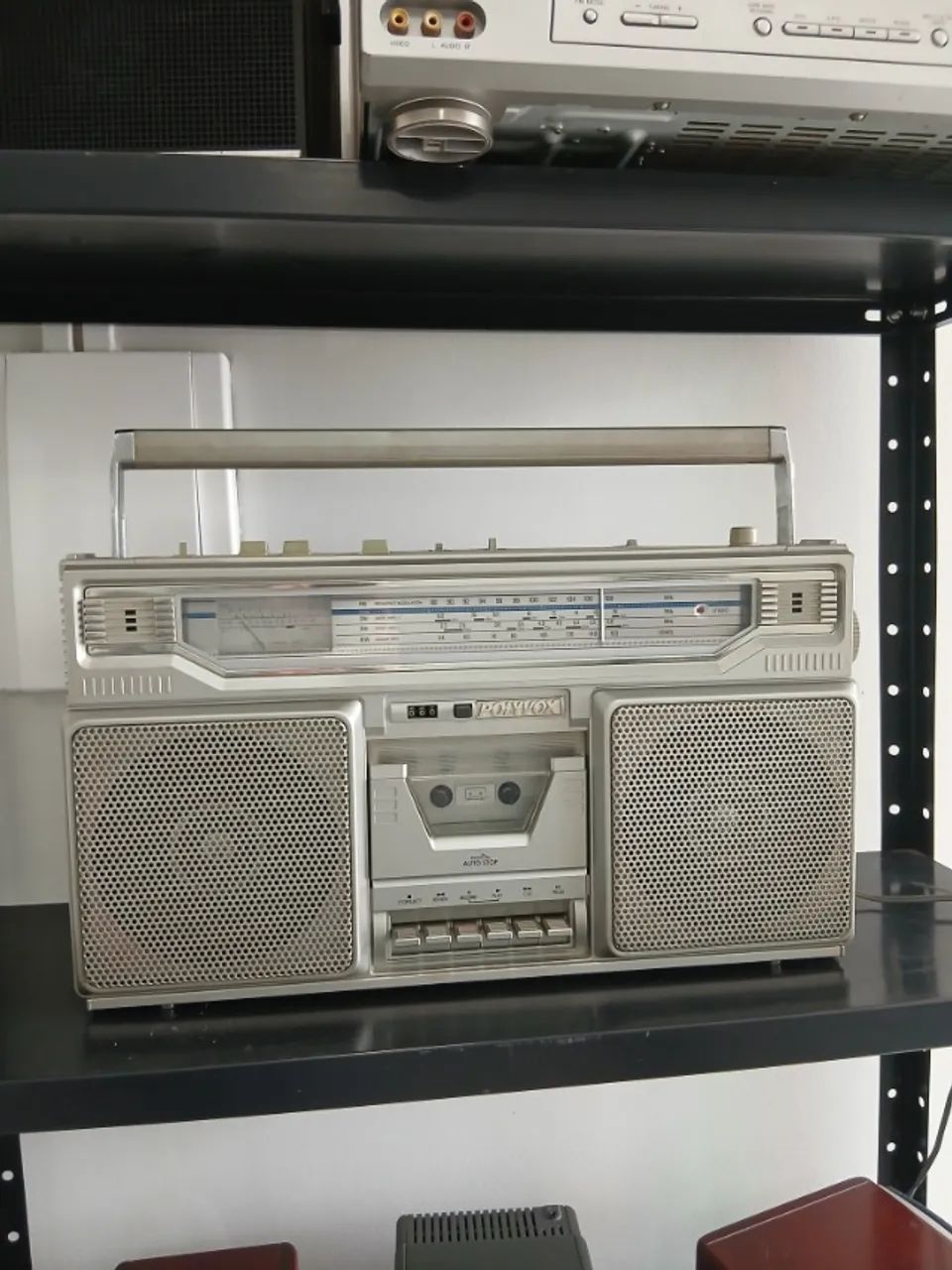 Rádio boombox vintage da marca Polyvox