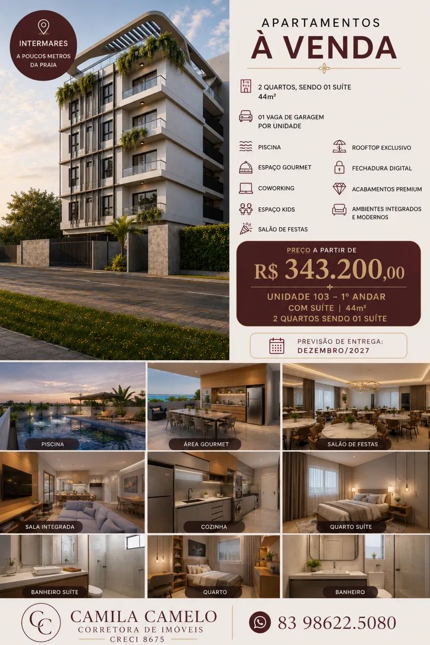 Vendo - Apartamentos novos em Intermares 