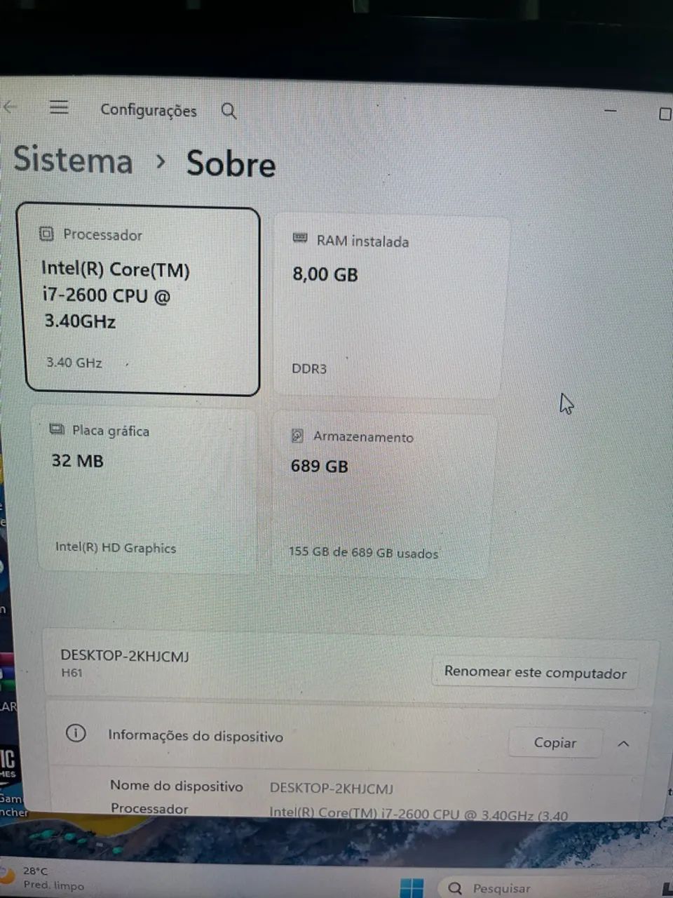 CPU core i7 