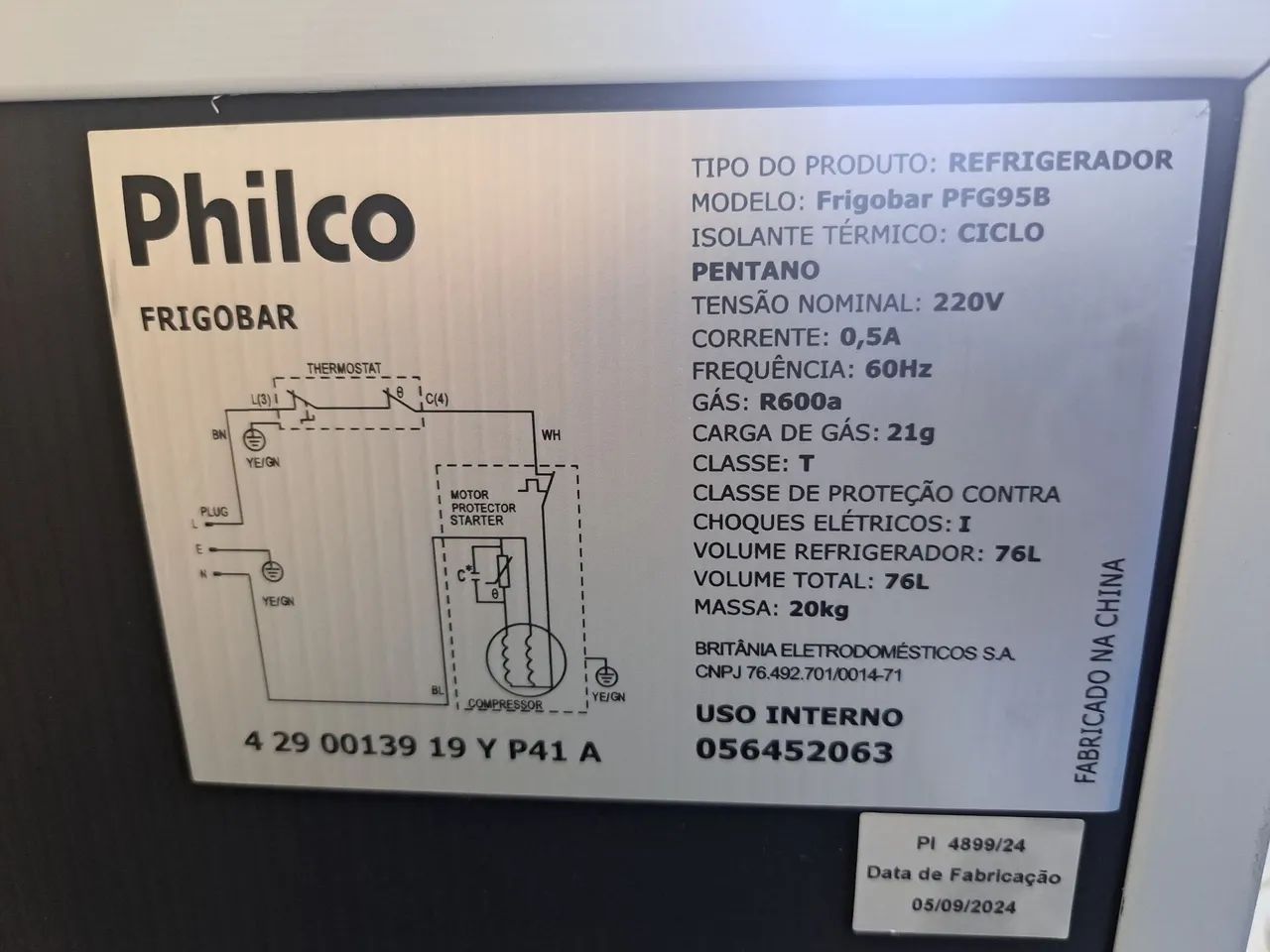 FRIGOBAR PHILCO 76L 220V - Foto 5