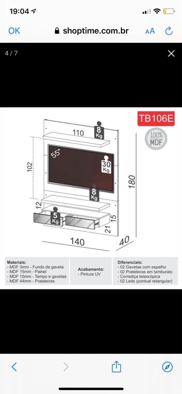 Painel de TV  - Foto 2