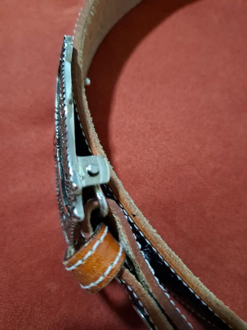 Cinto couro com fivela Rodeo Store 91  X 3,5 cm - Foto 3