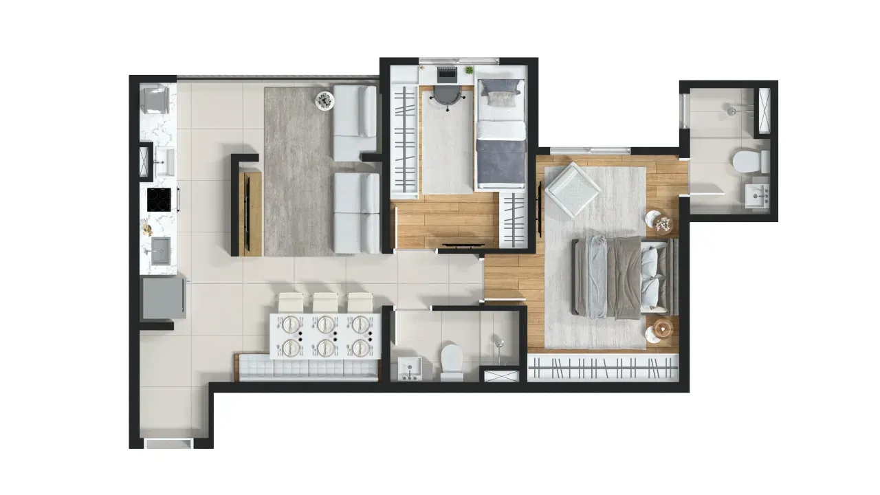 PLANTA 57m²
