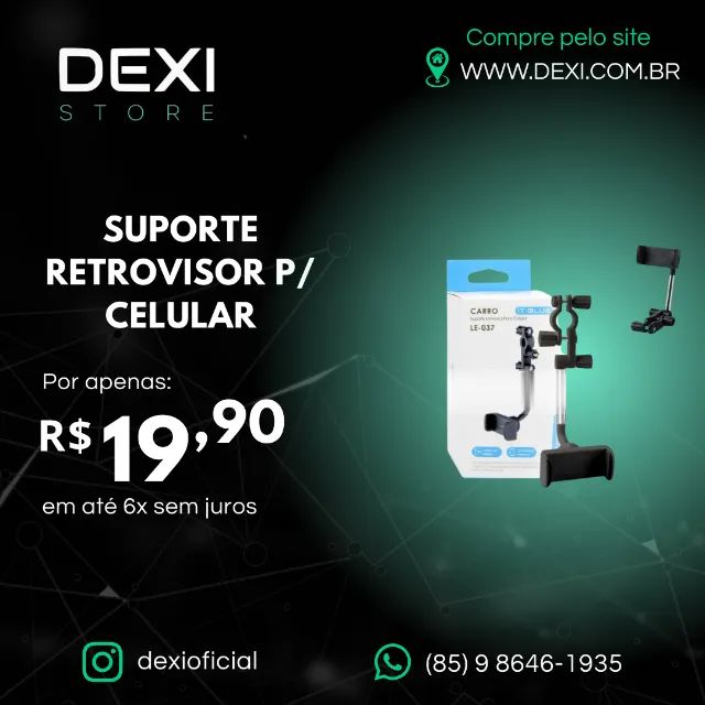SUPORTE RETROVISOR P/ CELULAR 