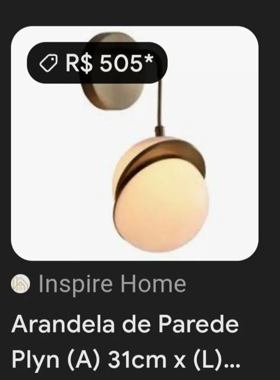 Arandela luminaria de parede moderna kit com 3 - Foto 3