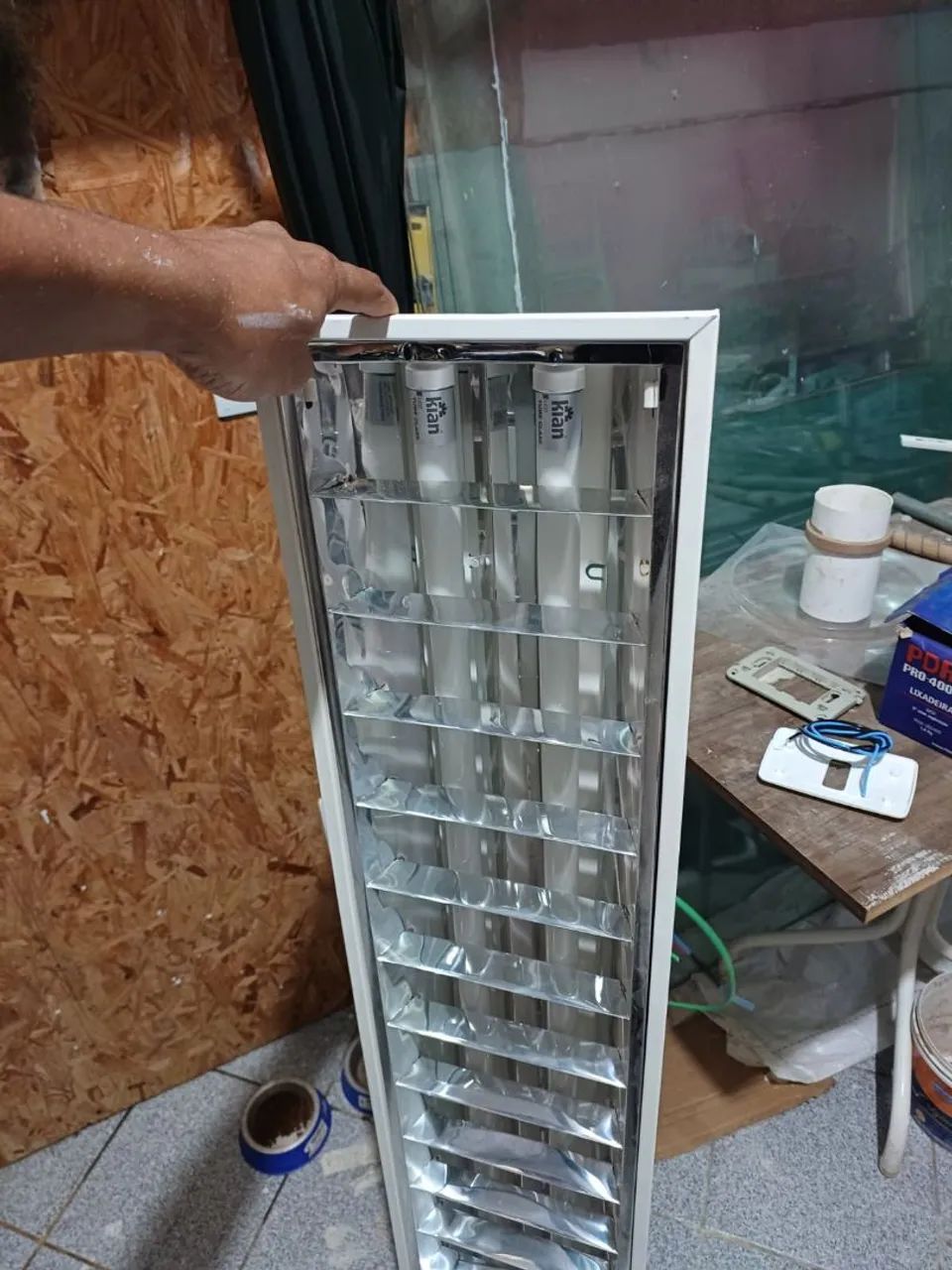 Luminaria teto calha de embutir 1,20mt - Foto 5