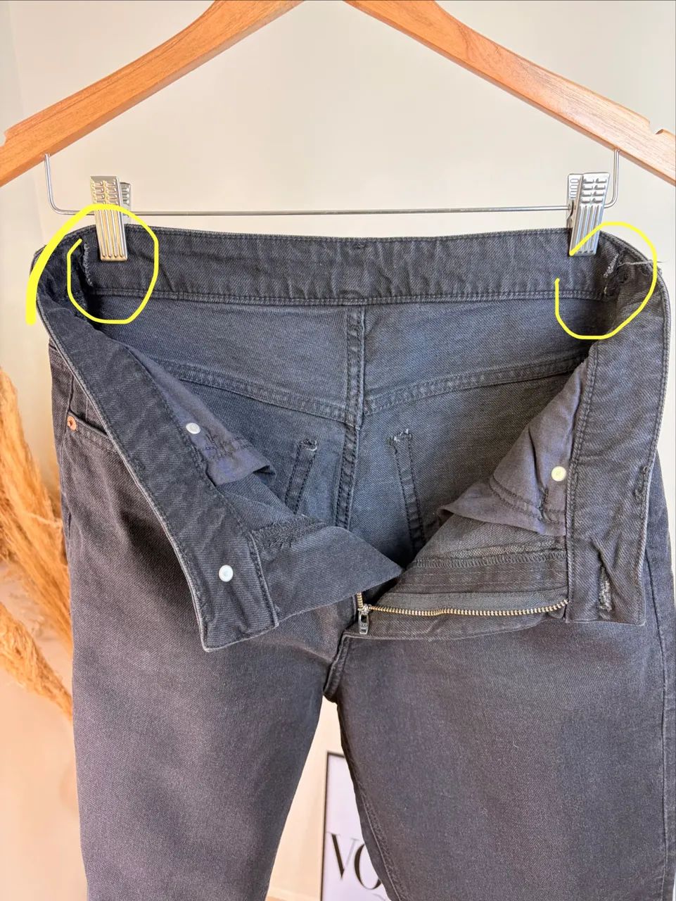 Calça jeans Mom preto h&m 40 - Foto 2