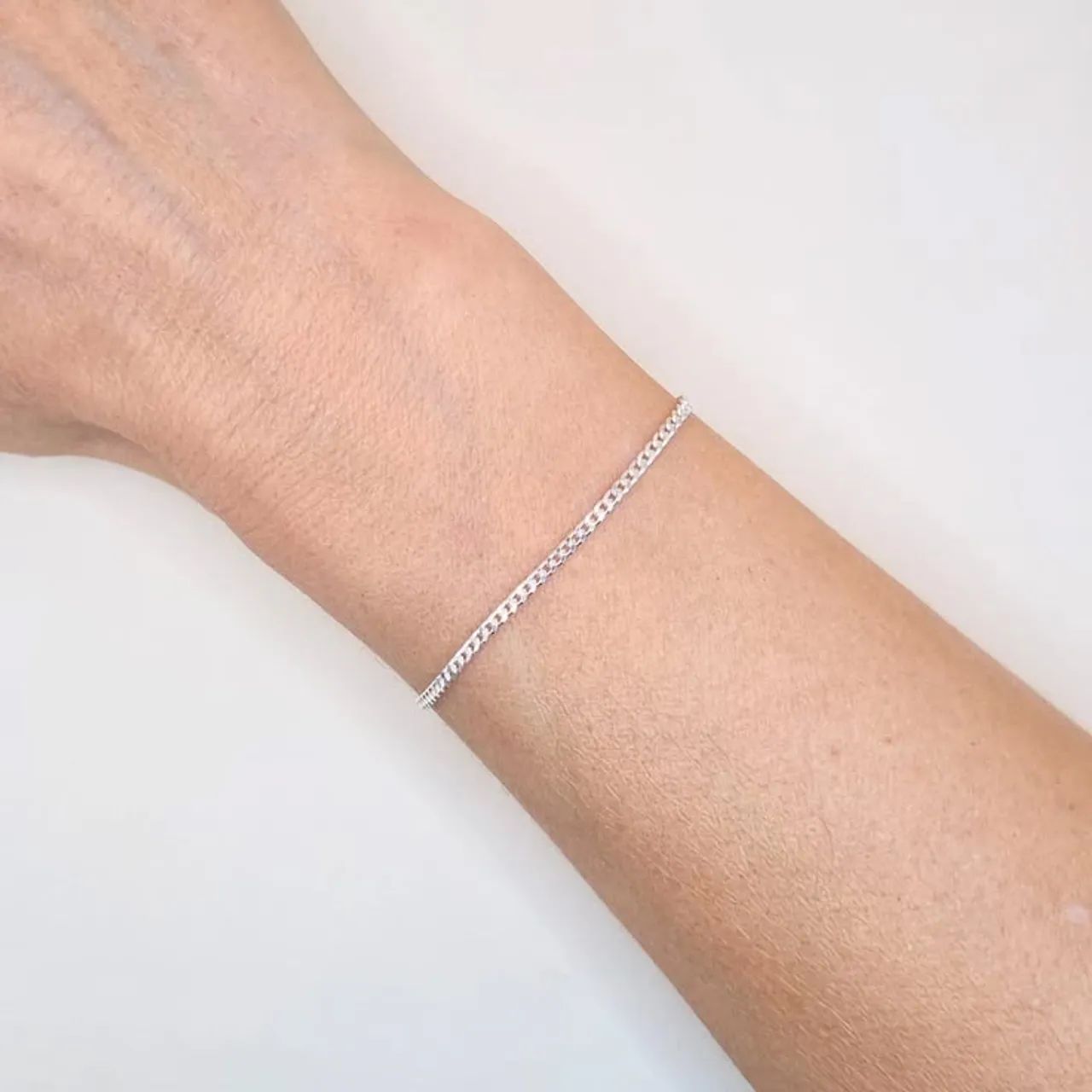 Pulseira Grumet 2 mm Prata 925 - Foto 2