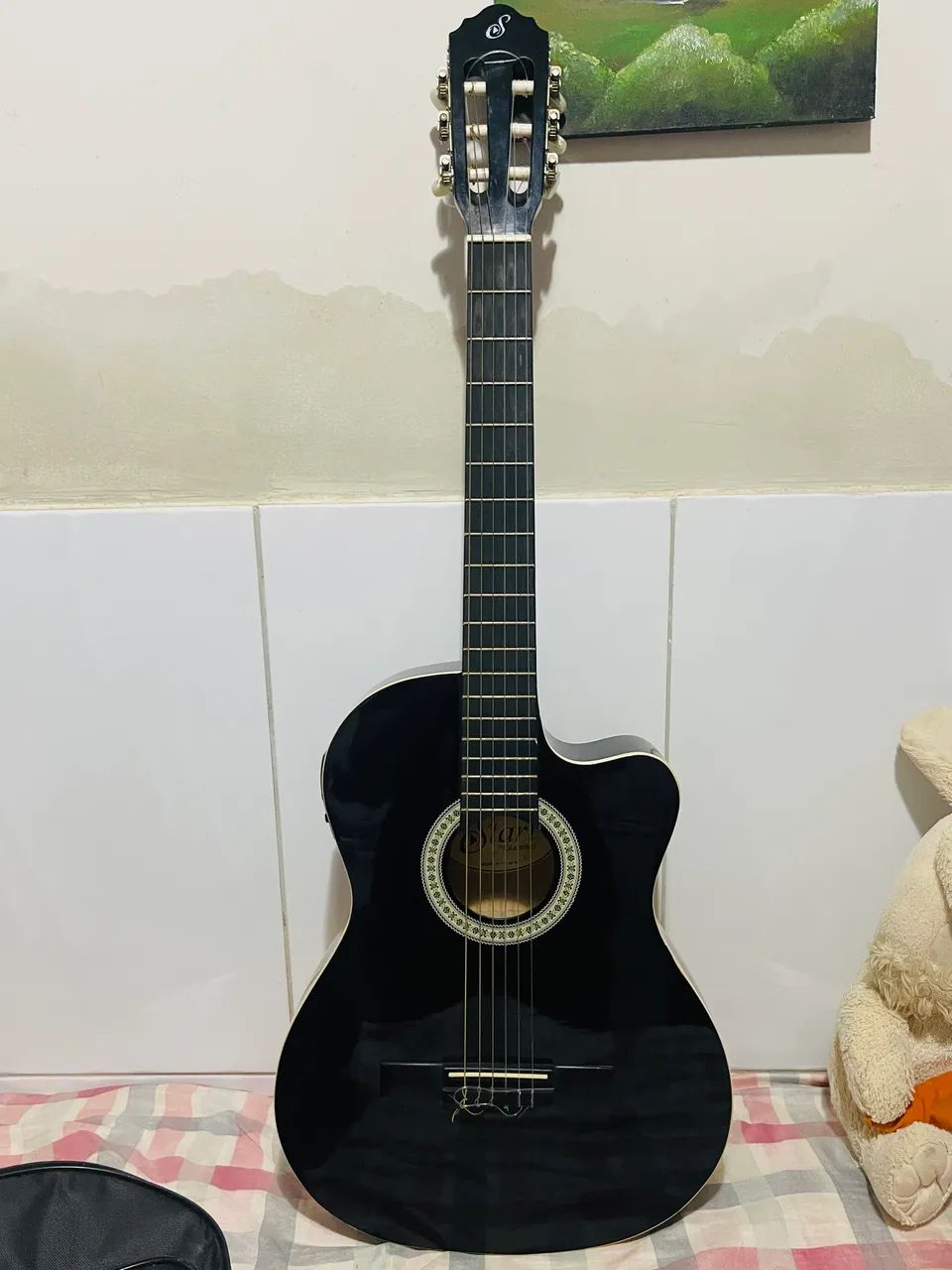 Violão giannini elétrico com acessórios  - Foto 4
