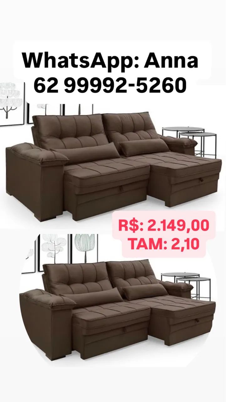 Sofá reclinável de fábrica 