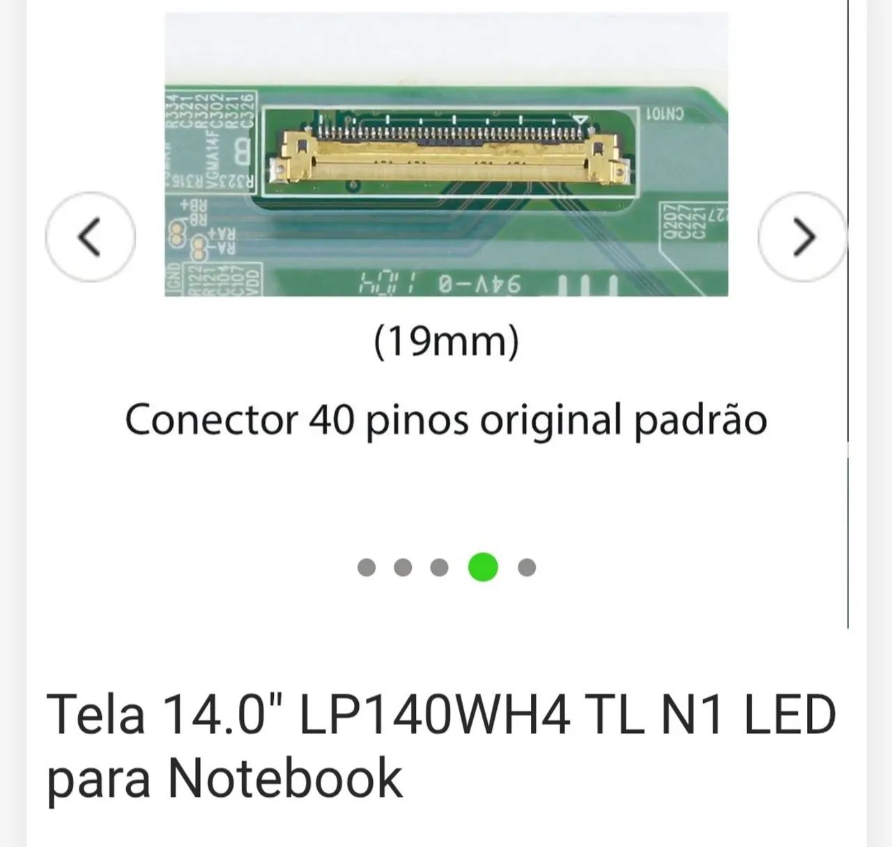 Tela Notebook 14" LED LP140WH4 TL N1 - 40 pinos - Foto 5