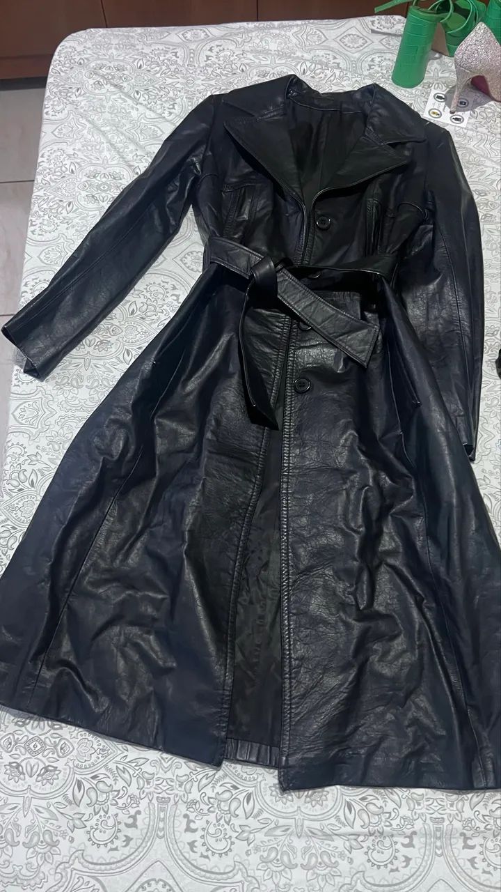 Trench coat genuine leather - Foto 4