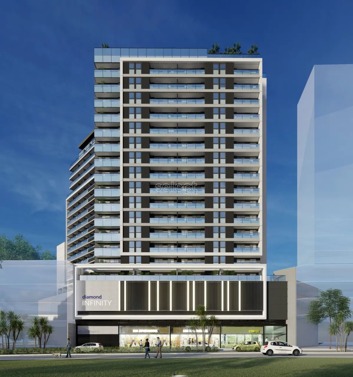 Studio de 1 quarto garden a venda no centro Diamond Infinity
