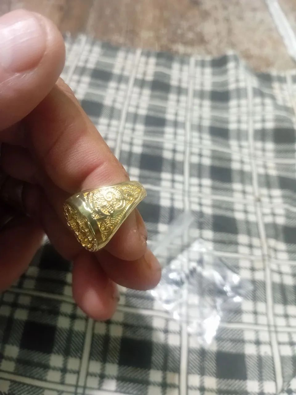 Anel masculino dourado*novo*! - Foto 3