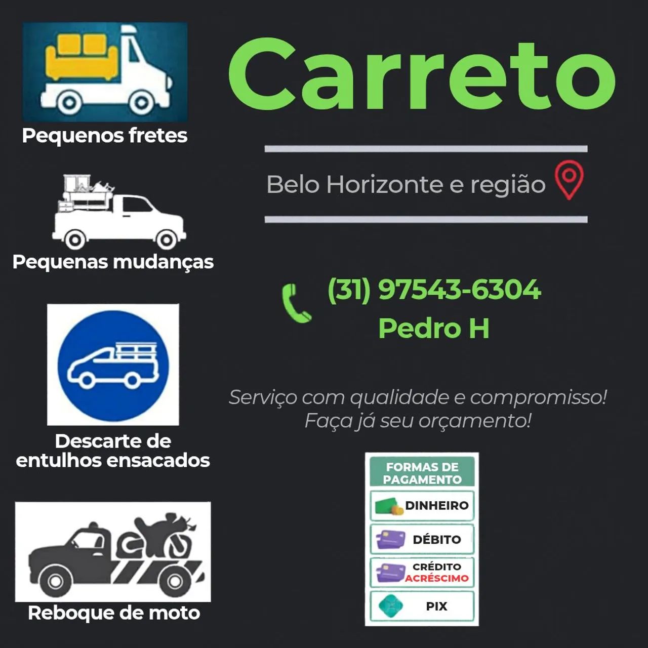 Fretes em toda BH 