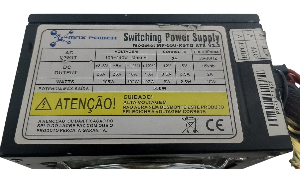 Fonte atx real MaxPower 550w  - Foto 2
