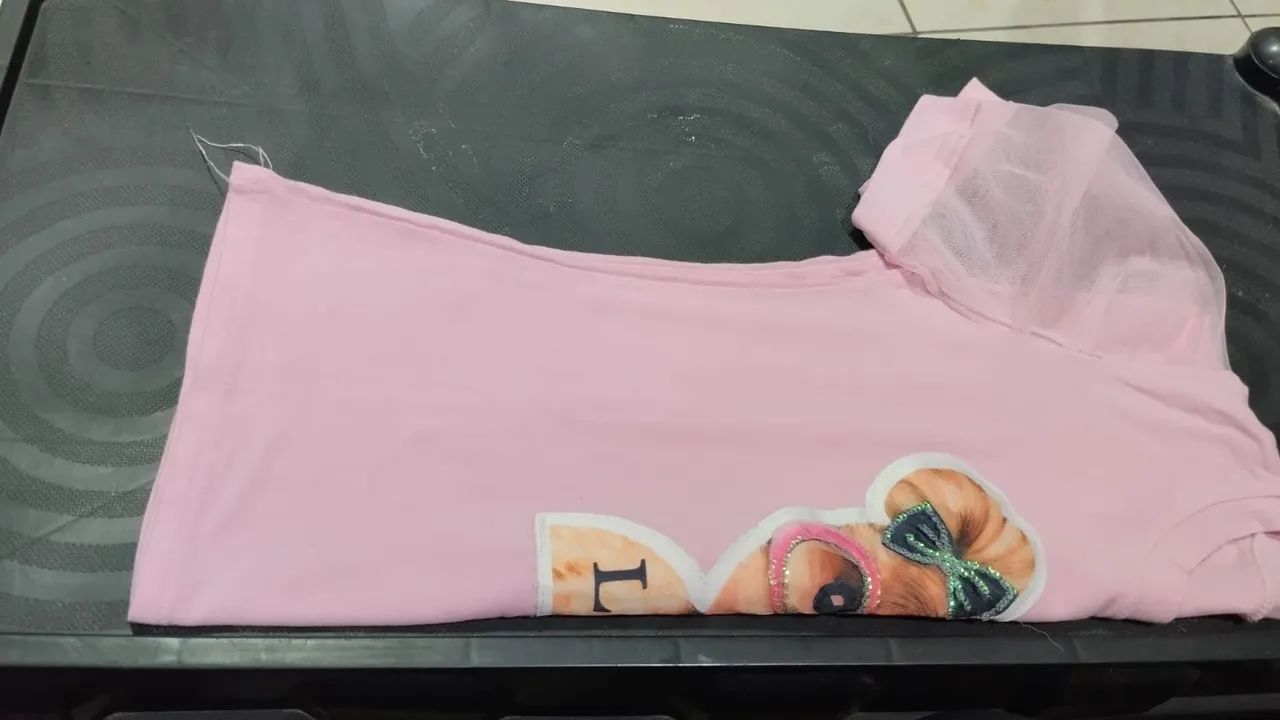 Camisa rosa tamanho 10 - Foto 2