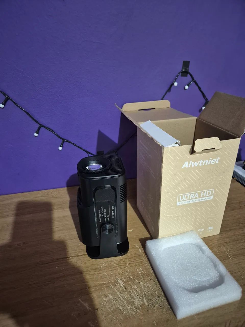 Projetor Hy320 Mini 4k Android 13 Wi-fi Bluetooth Cinema Cor Preto - Foto 4