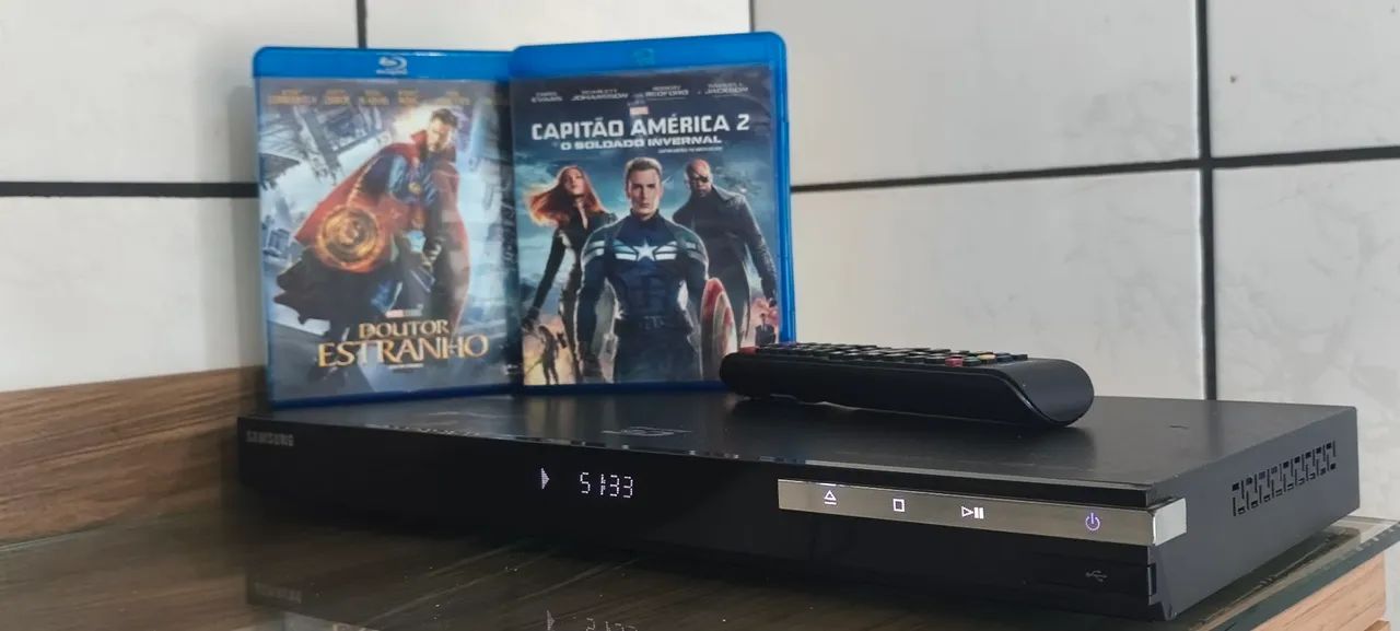 Leitor Blu-ray Samsung+Discos original Marvel  - Foto 5