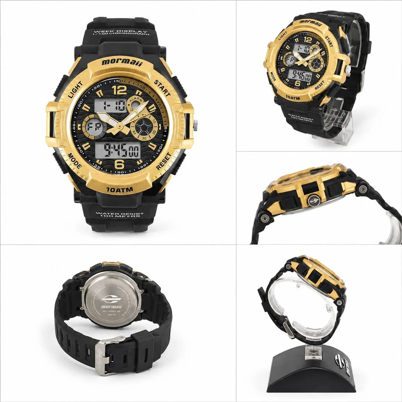 Relógio Mormaii Masculino Action Dourado - MOM8032D/8D - Foto 3
