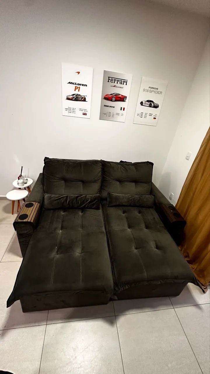 Sofá retrátil e reclinável 4 lugares - Foto 4