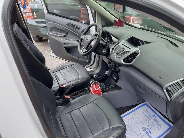 Ecosport branco2015,banco de couro,rodas de liga leve aro 15,unico dono - Foto 6